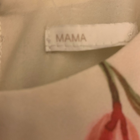 Elegant Flowery Maternity Dress w/Flared Shoulders - Picture 12 of 16